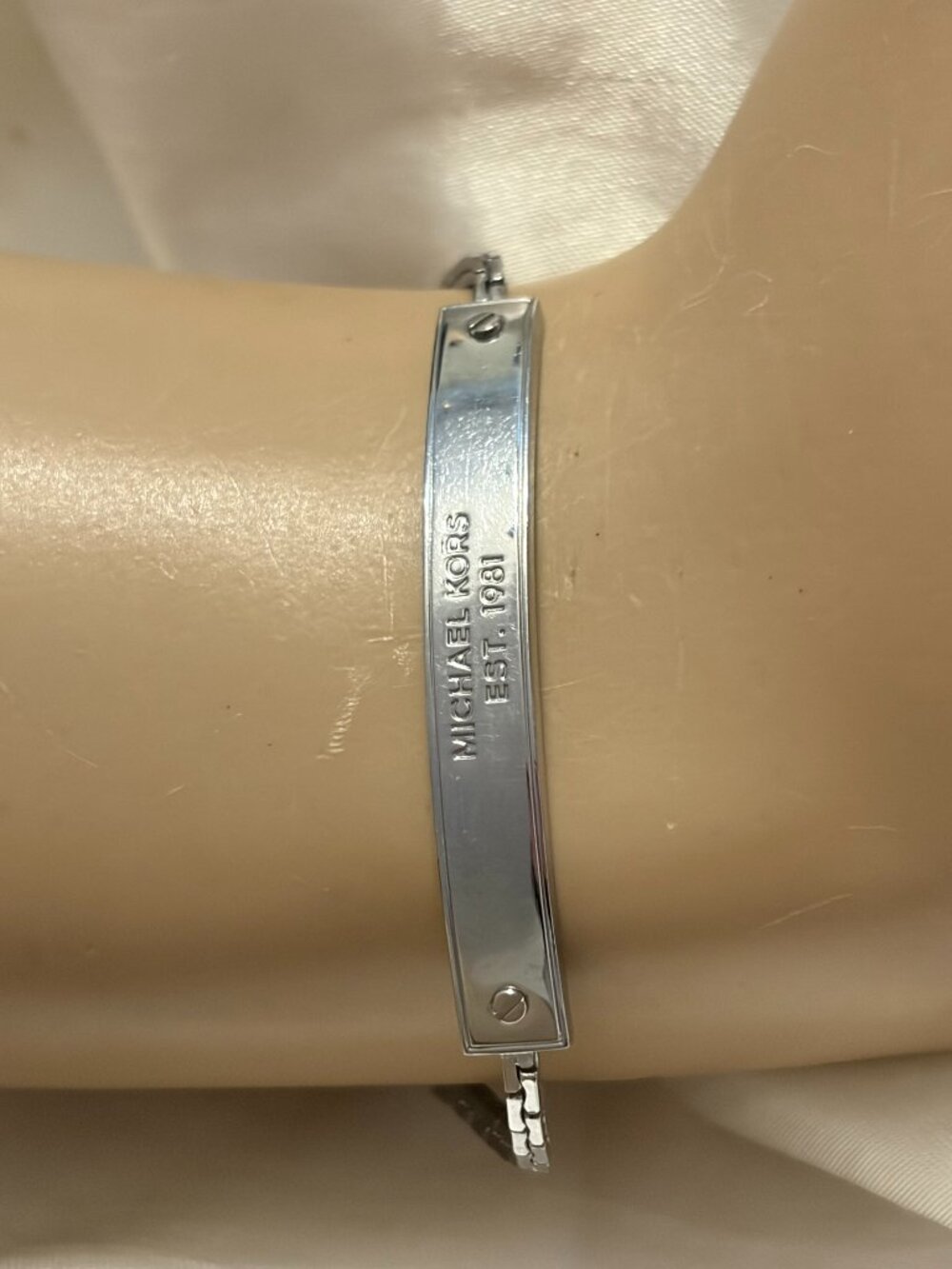 Michael Kors SilverTone ID Bracelet